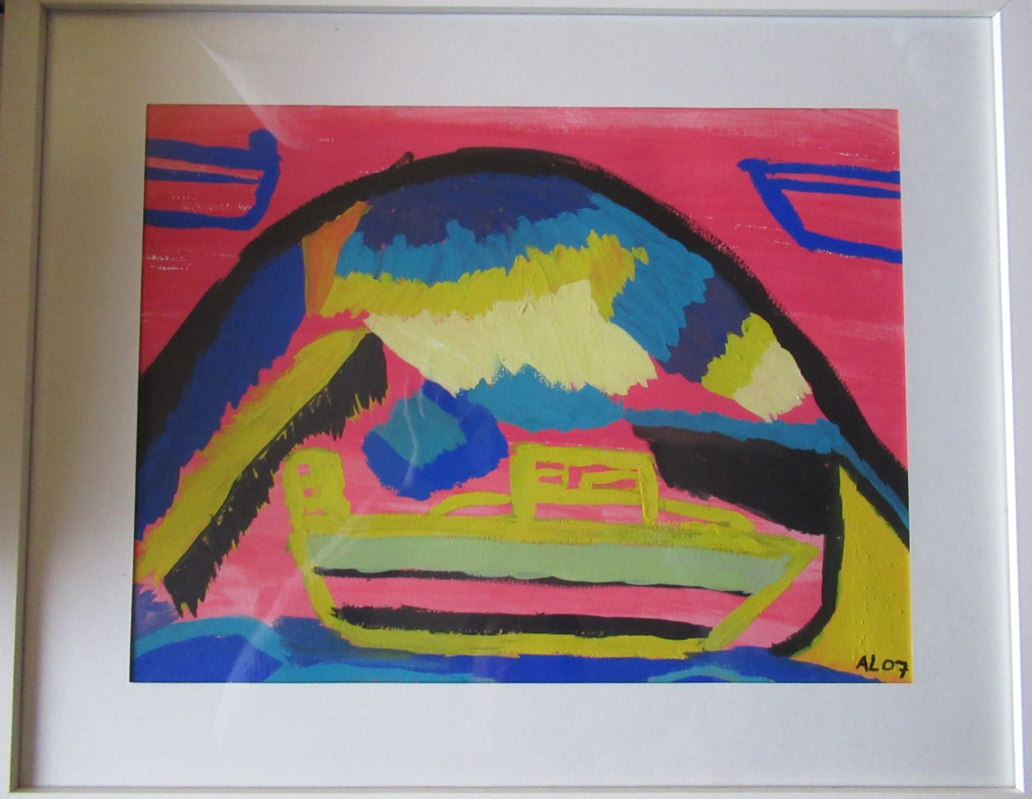 "Vissersboot aan gemeerd voor strand"