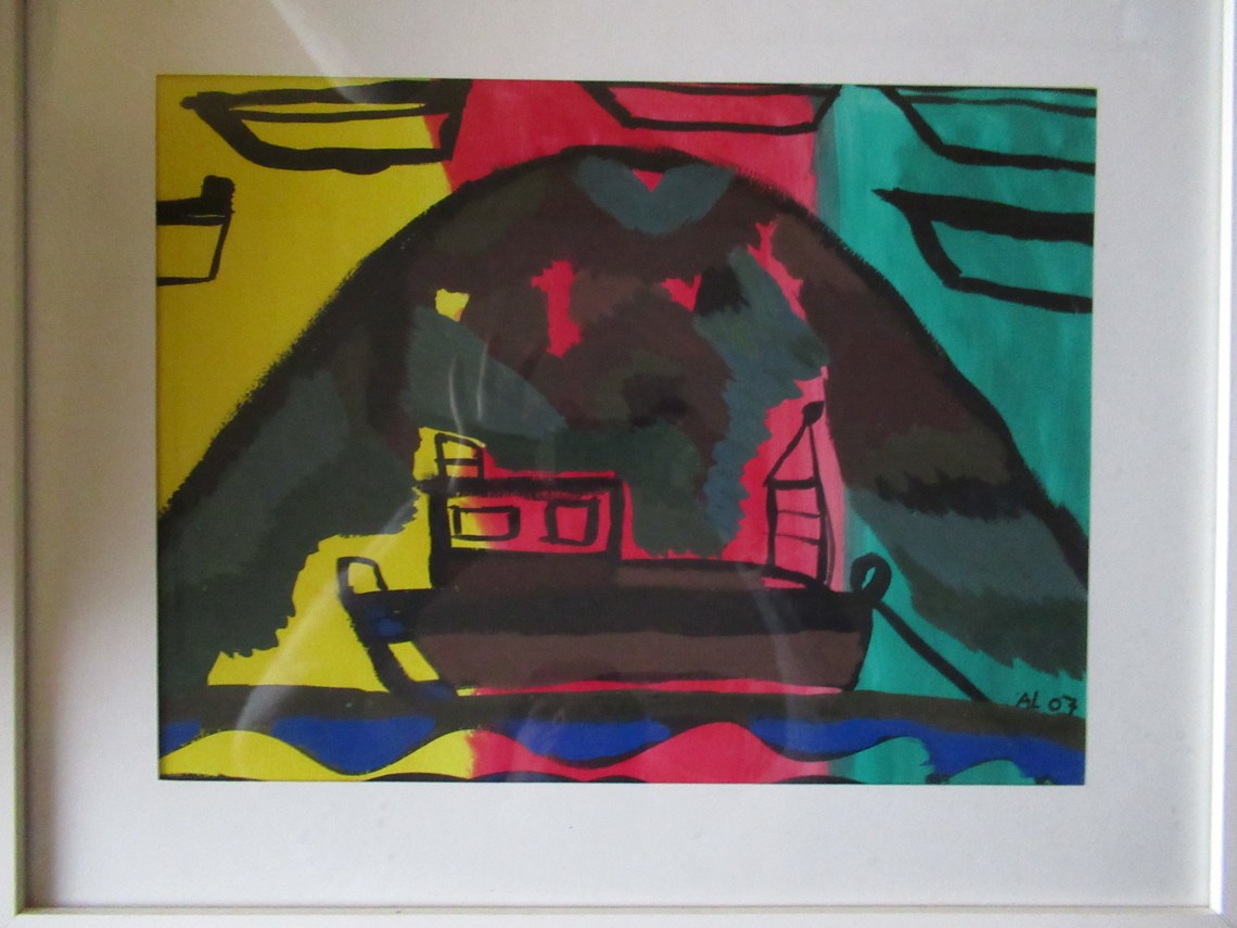 "Vissersboot  voor anker"